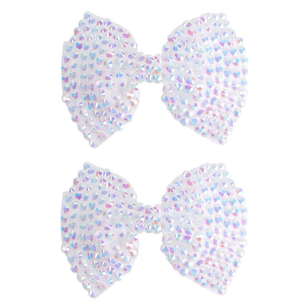2PCS 5'' Rhinestone Girl Hair Bows