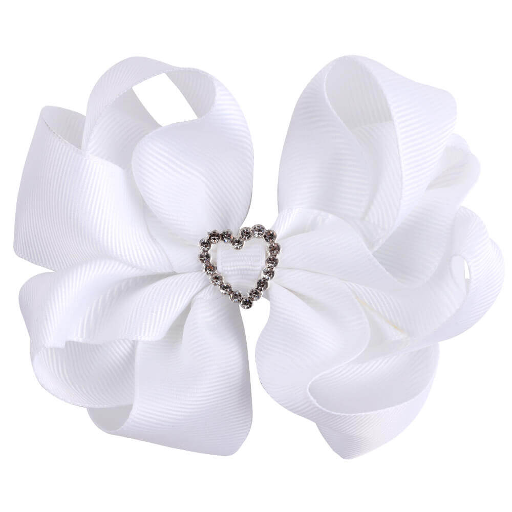 4'' Rhinestone Grosgrain Hair Bows