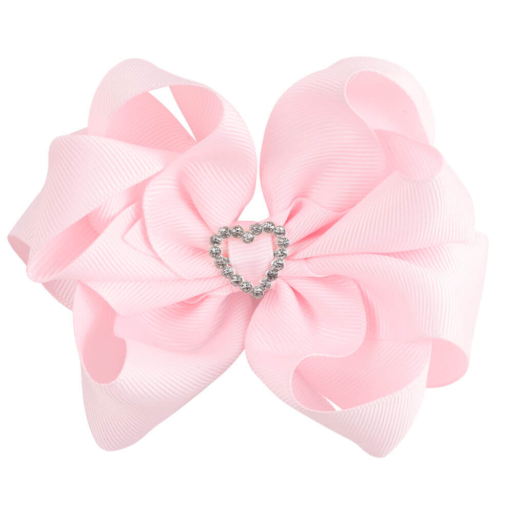 4'' Rhinestone Grosgrain Hair Bows