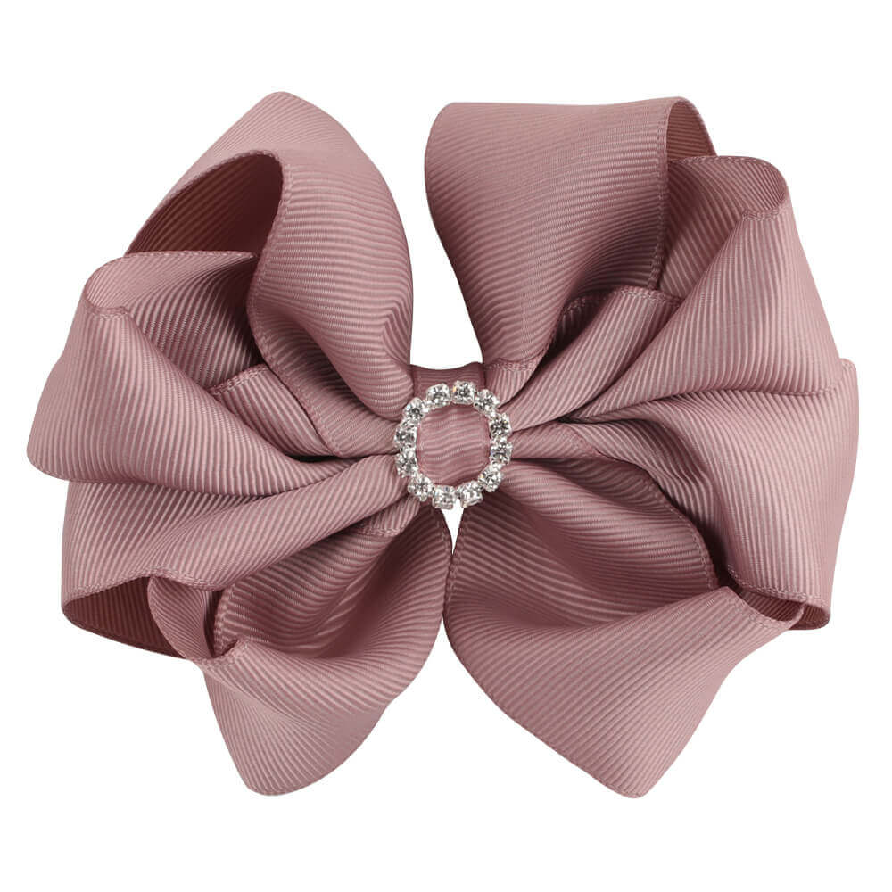 4'' Rhinestone Grosgrain Hair Bows