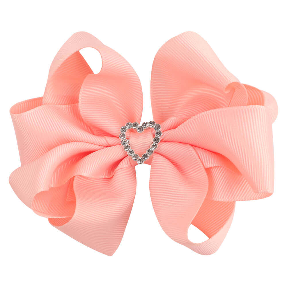 4'' Rhinestone Grosgrain Hair Bows