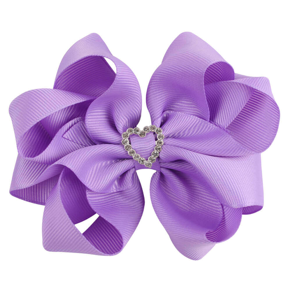 4'' Rhinestone Grosgrain Hair Bows