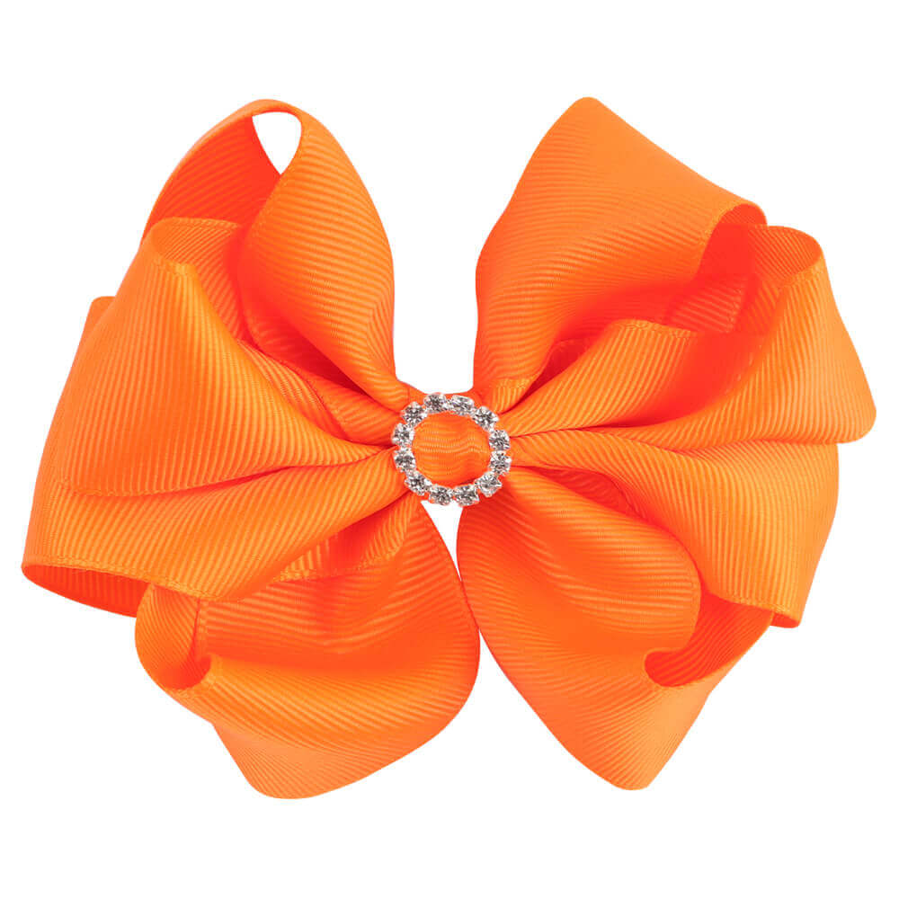 4'' Rhinestone Grosgrain Hair Bows