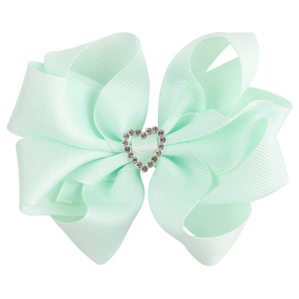 4'' Rhinestone Grosgrain Hair Bows