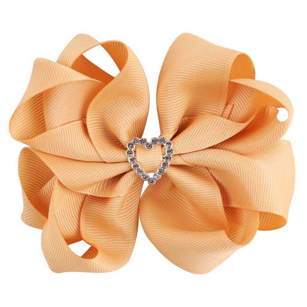 4'' Rhinestone Grosgrain Hair Bows