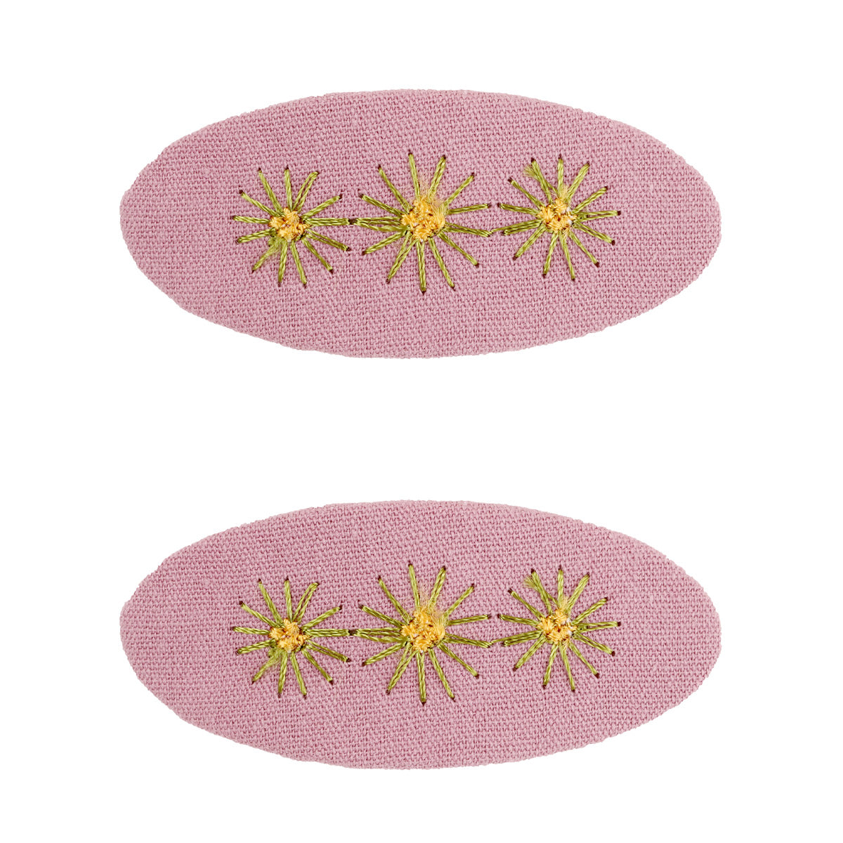 2PCS Embroidered Fruit Flower Snap Clips