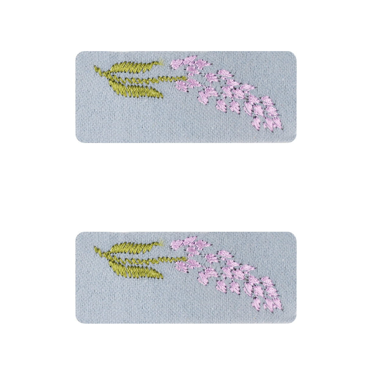 2PCS Embroidered Fruit Flower Snap Clips