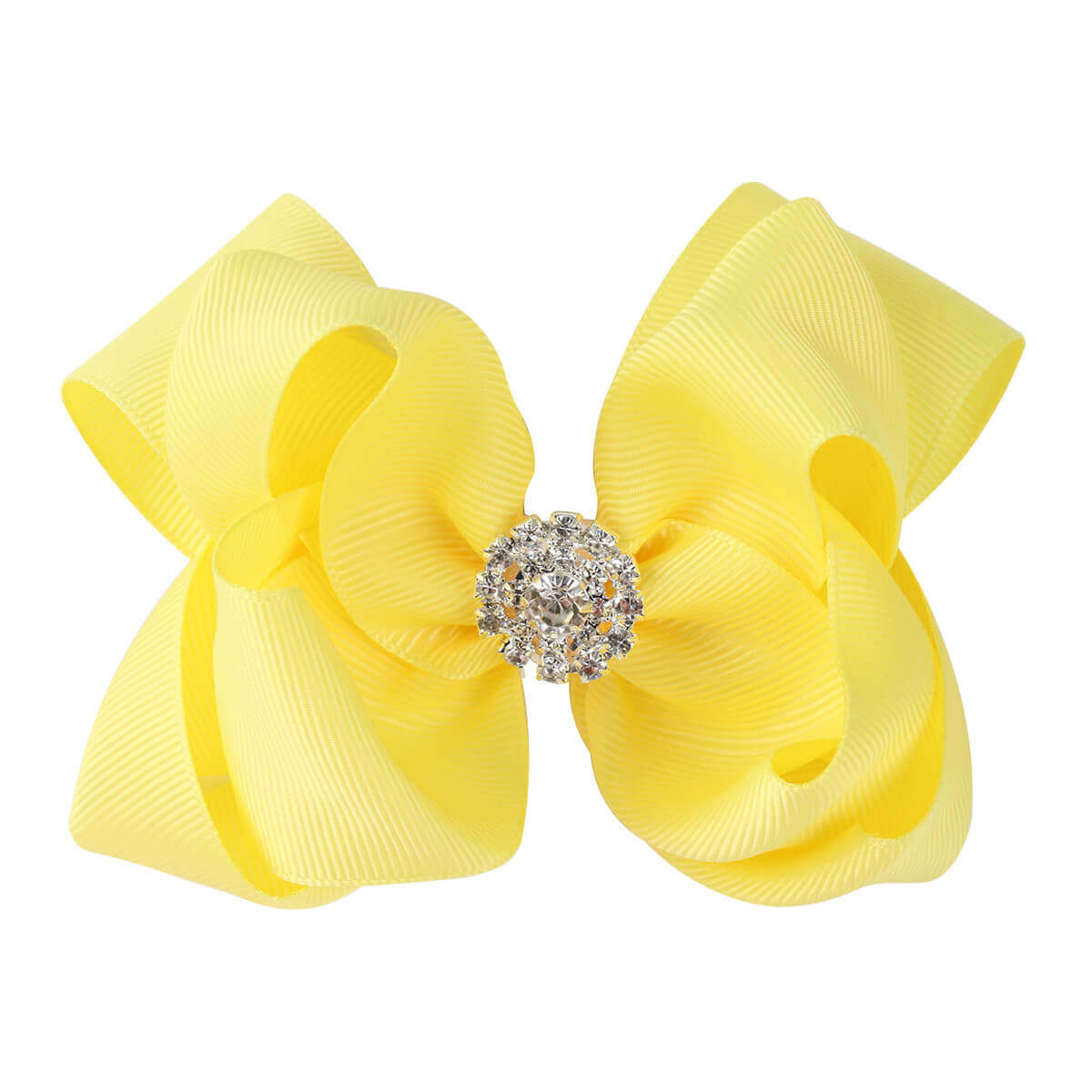 5'' Solid Color Hair Bows with Rhinestone