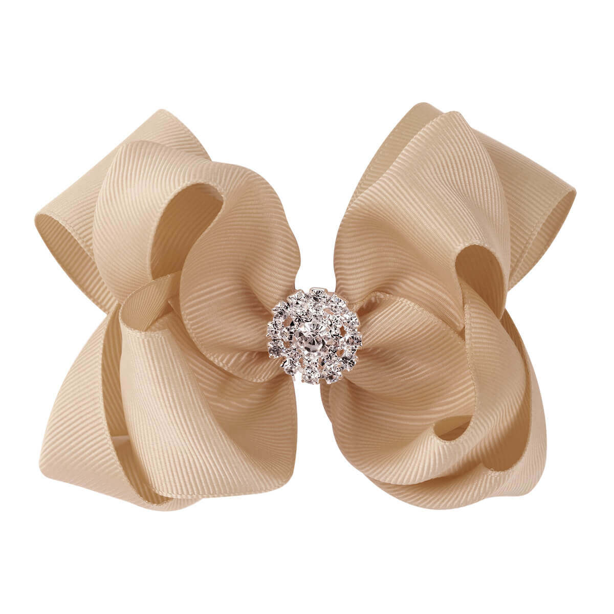 5'' Solid Color Hair Bows with Rhinestone