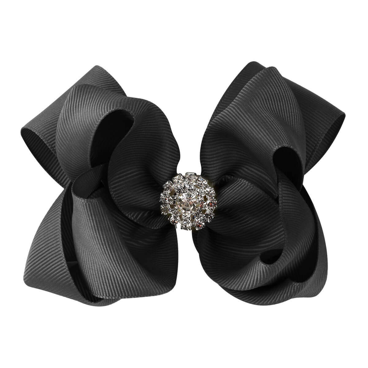 5'' Solid Color Hair Bows with Rhinestone