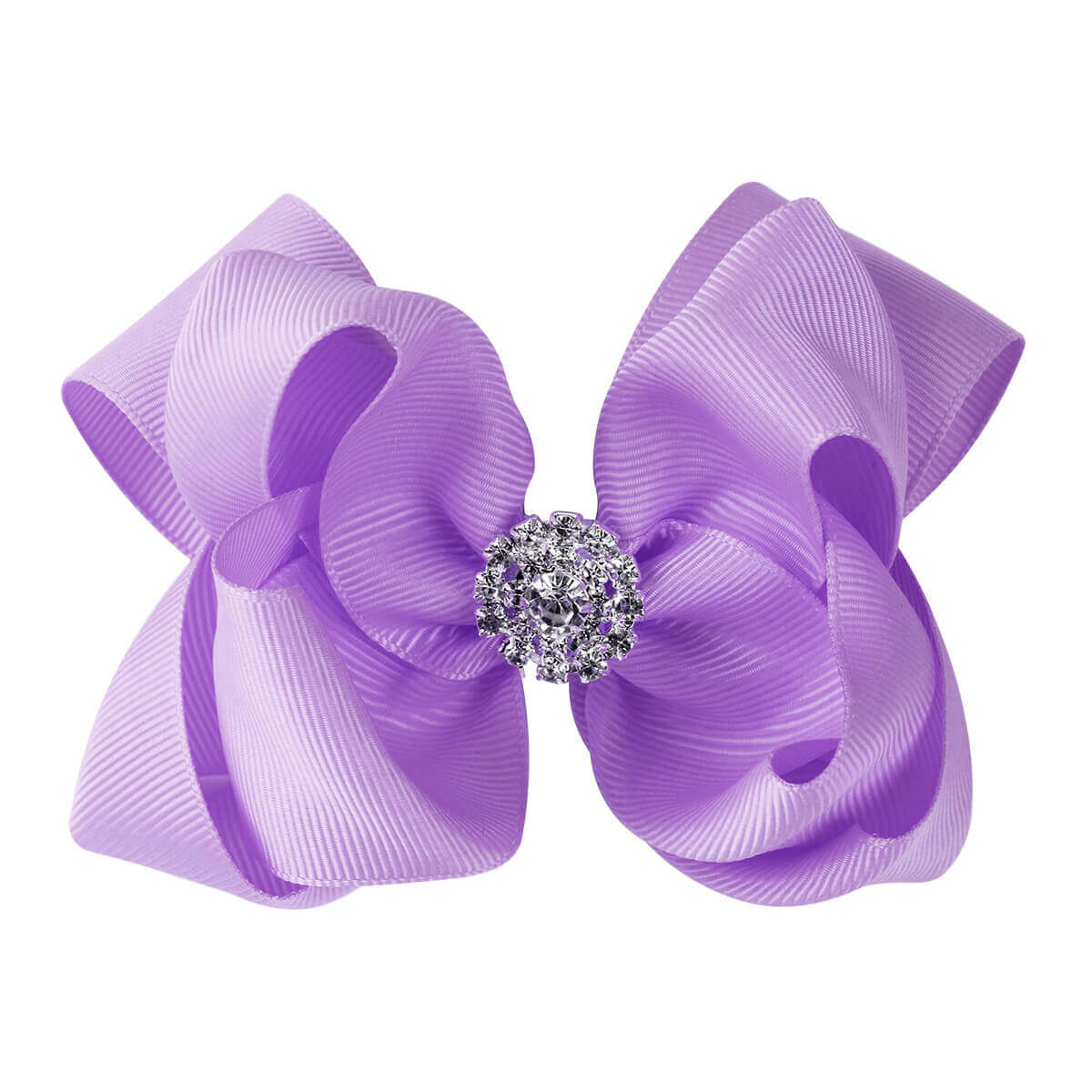 5'' Solid Color Hair Bows with Rhinestone