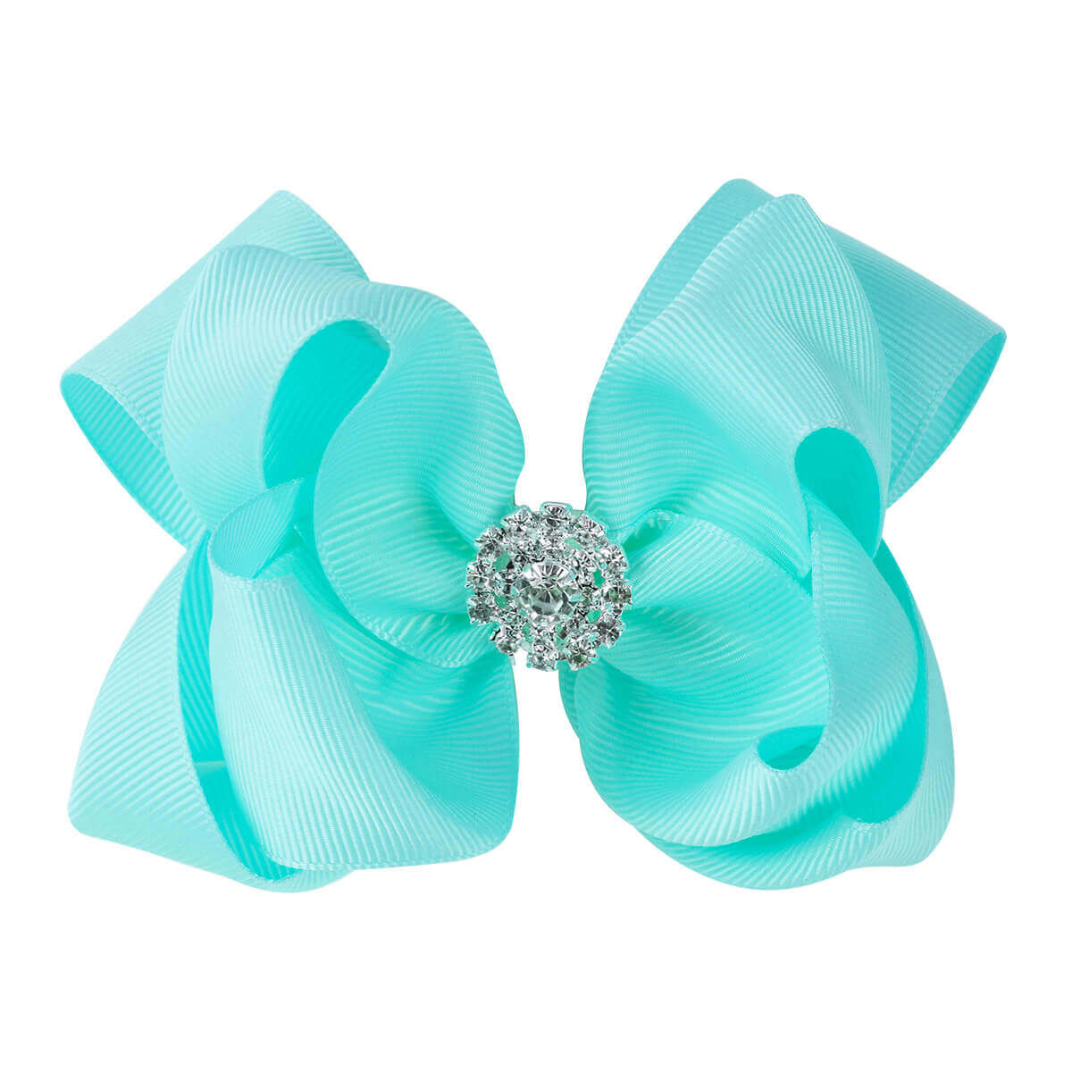 5'' Solid Color Hair Bows with Rhinestone