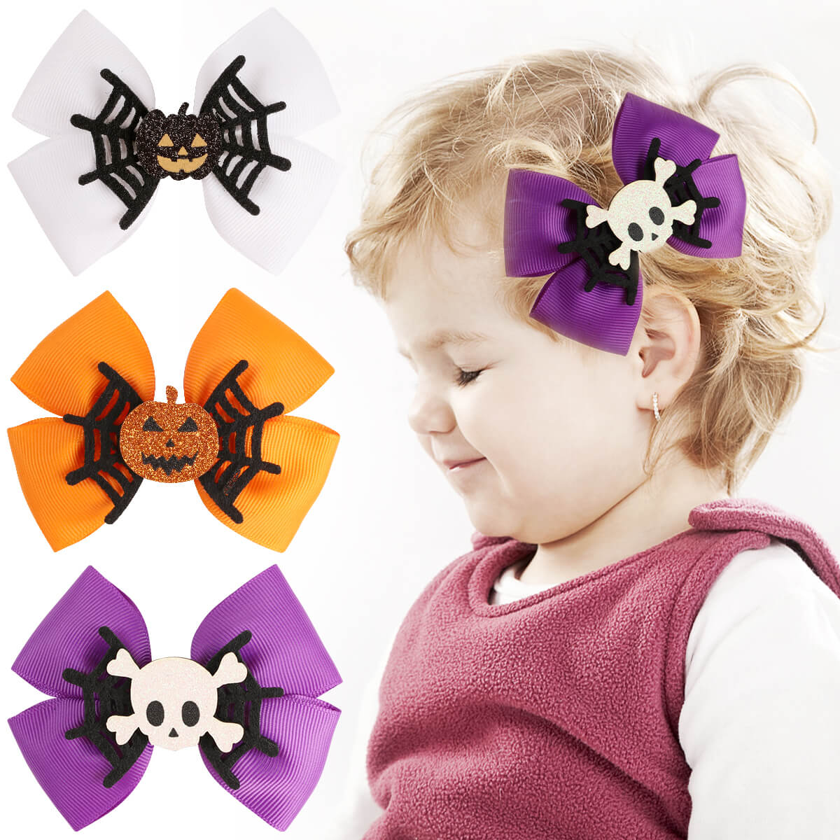 Halloween Various Spider Hair Bows