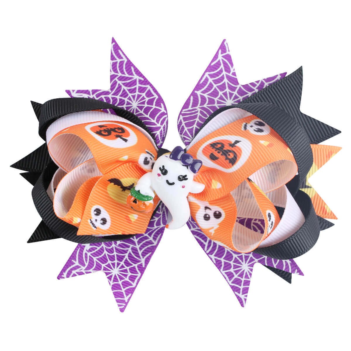 4.5'' Halloween Ghost Spider Hair Bows