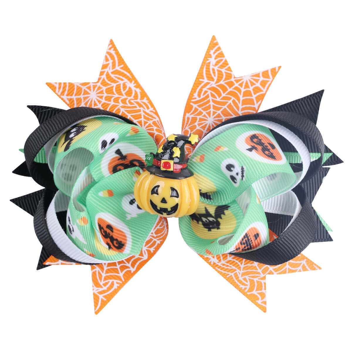 4.5'' Halloween Ghost Spider Hair Bows