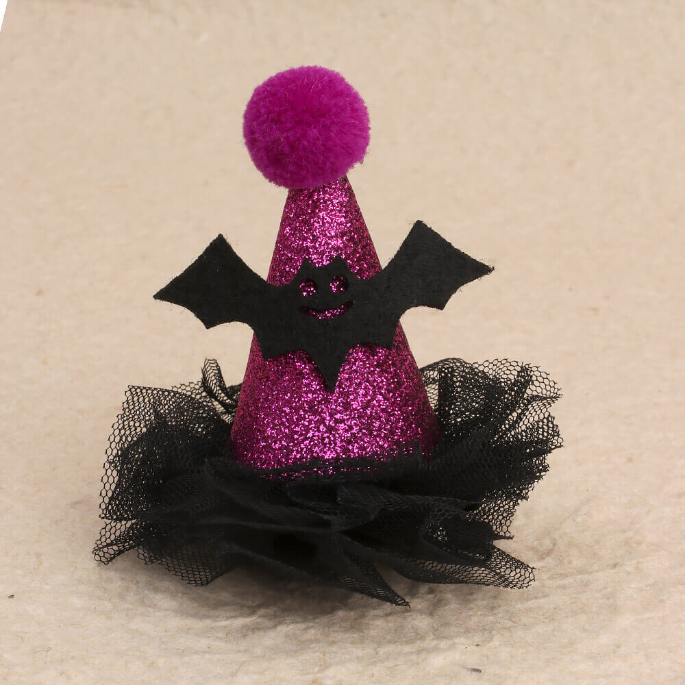 Halloween Glitter Hat Hair Clips