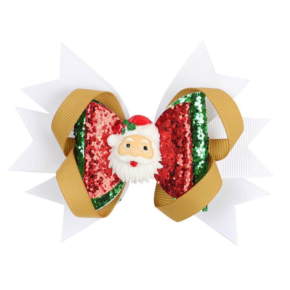 4'' Boutique Layered Christmas Hair Bows