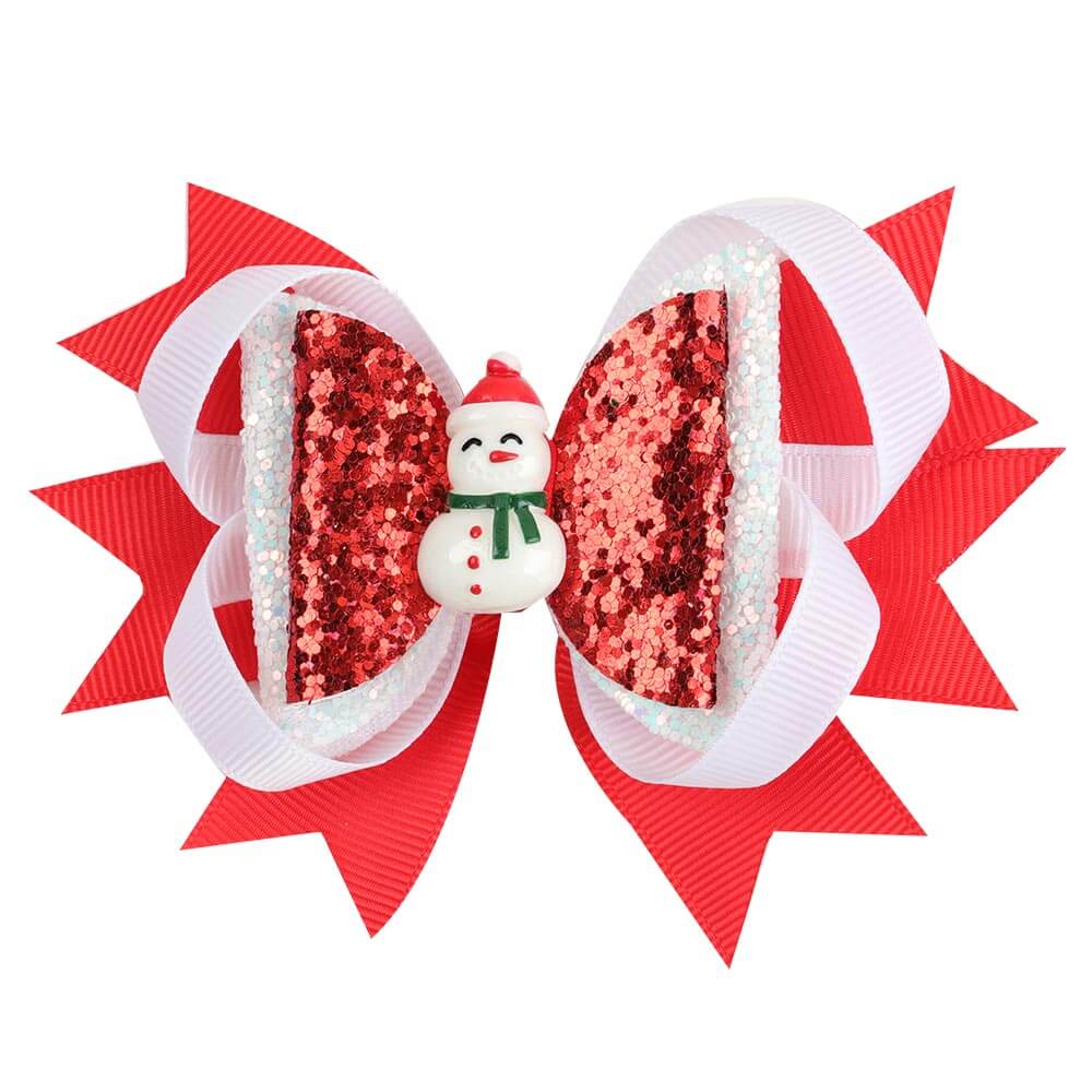 4'' Boutique Layered Christmas Hair Bows