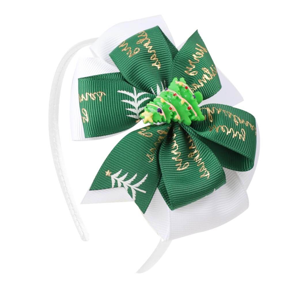 Christmas Tree Layered Bow Headbands