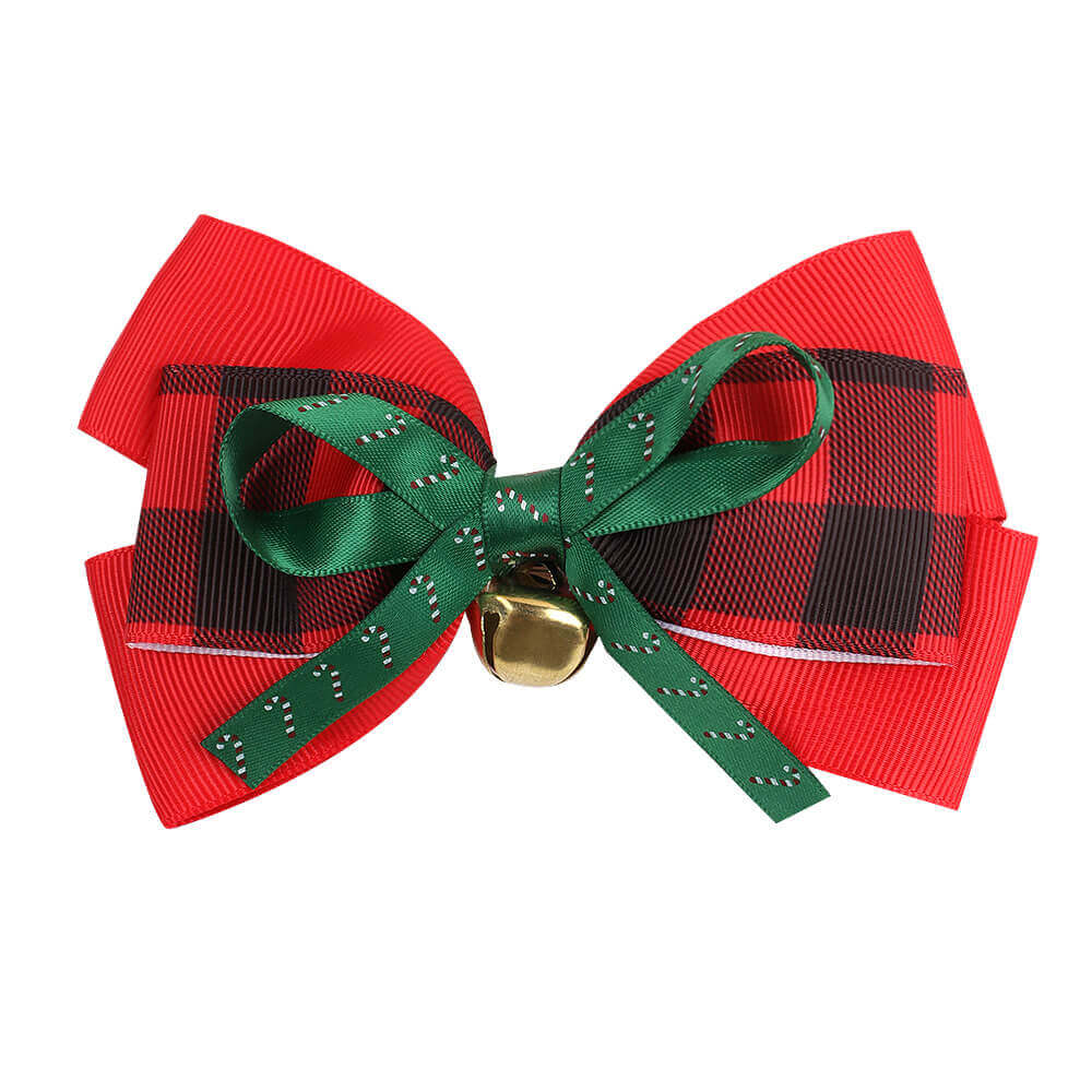 5'' Golden Bell Christmas Hair Bows