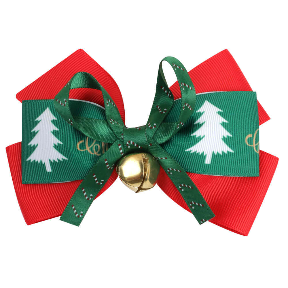 5'' Golden Bell Christmas Hair Bows