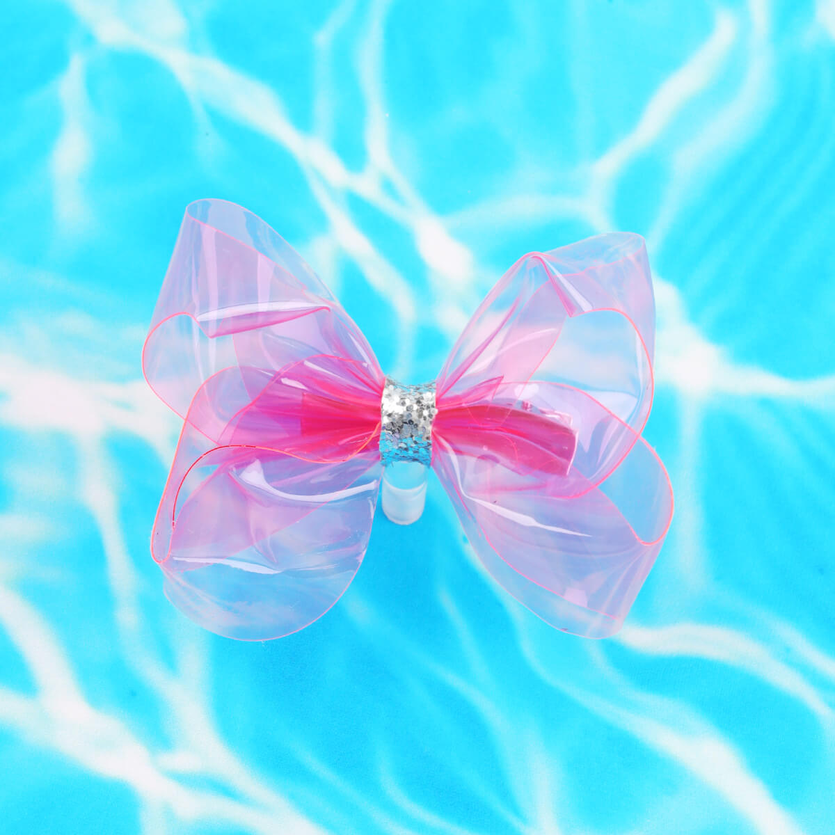 Swim Party Glitter Jelly Hair Bows