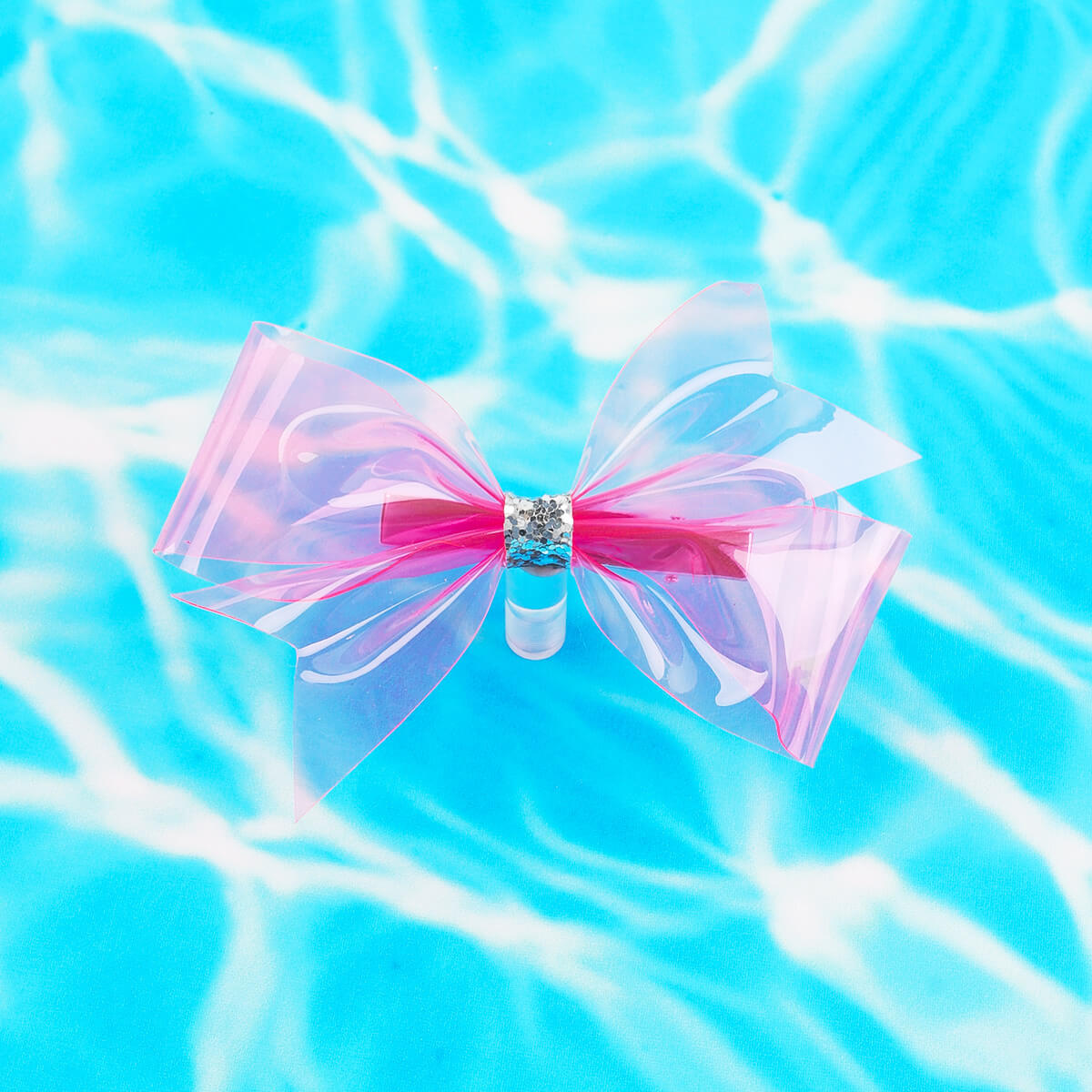 Swim Party Glitter Jelly Hair Bows