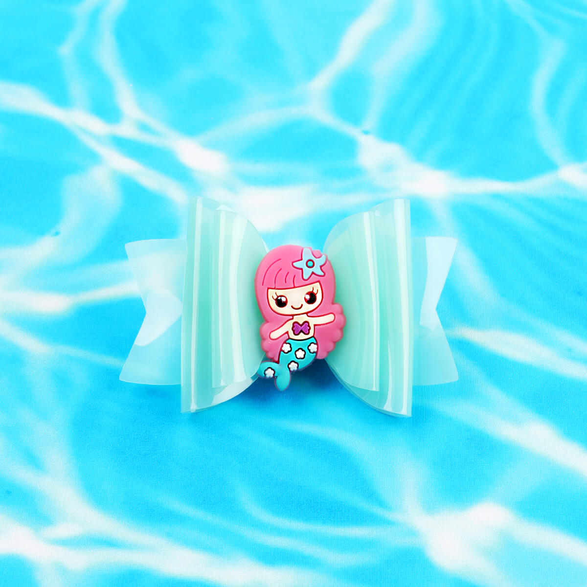 30Pcs Pool Bows Mermaid Jelly Hair Bows