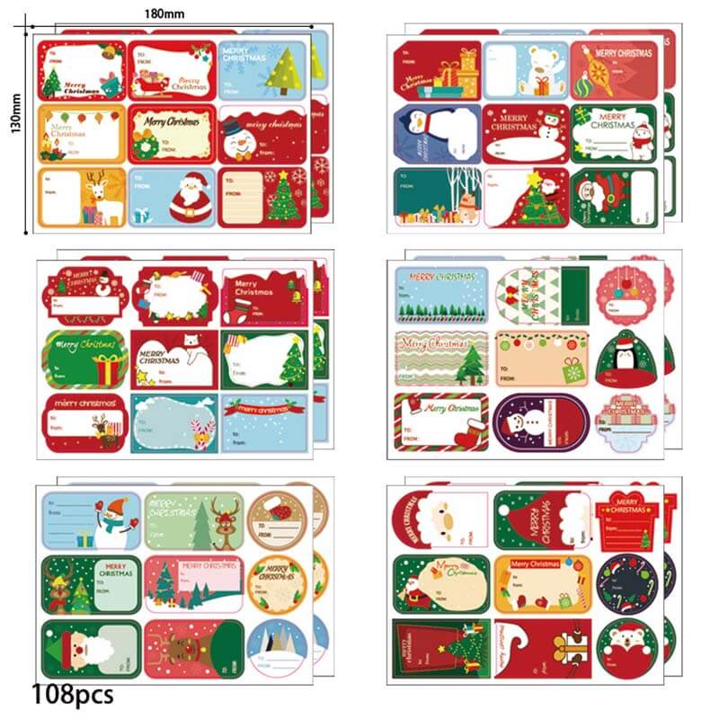 Christmas Gift Stickers Name Tags – cnhairaccessories