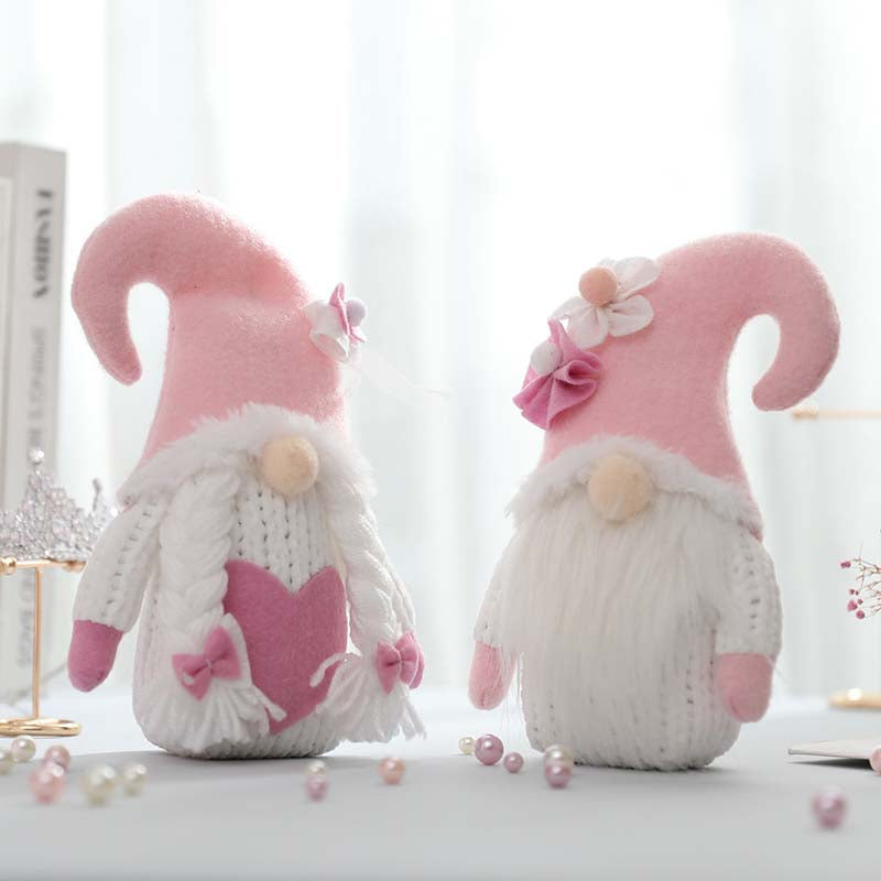 Valentines Day Pink Plush Faceless Doll