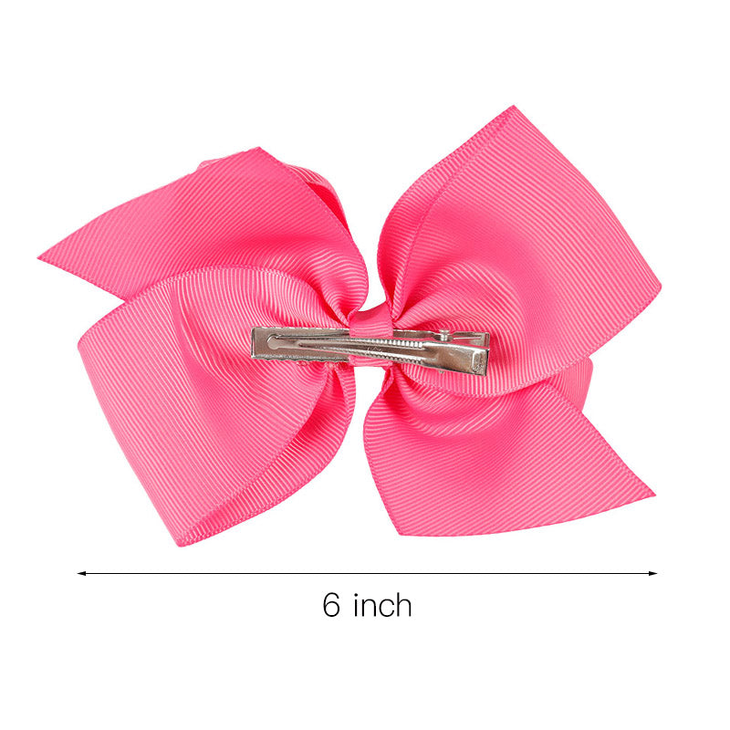 6'' Double Layers Solid Hair Bows