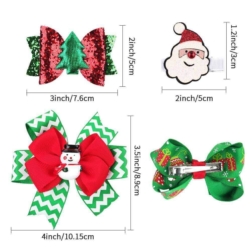 3PCS Christmas Tree Girl Hair Clips