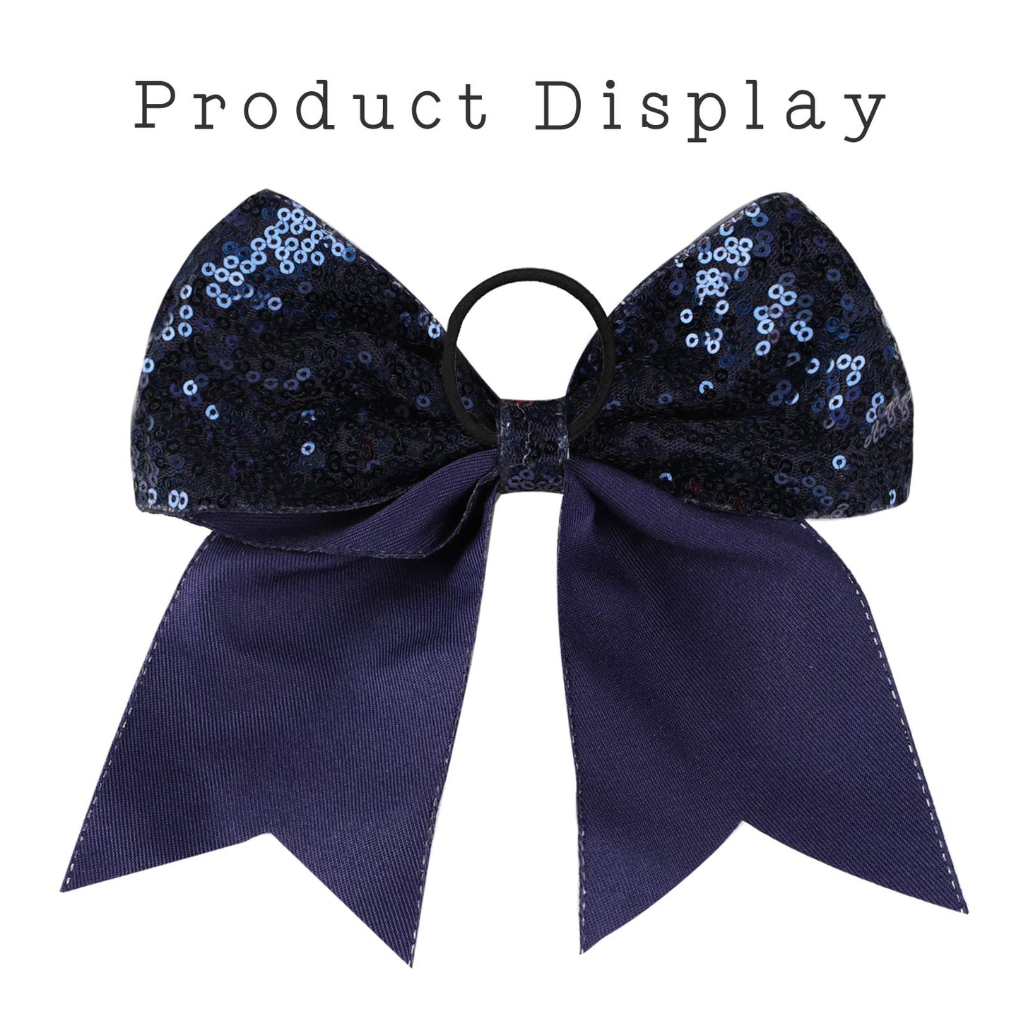 12PCS 8'' Glitter Sequin Cheer Bows
