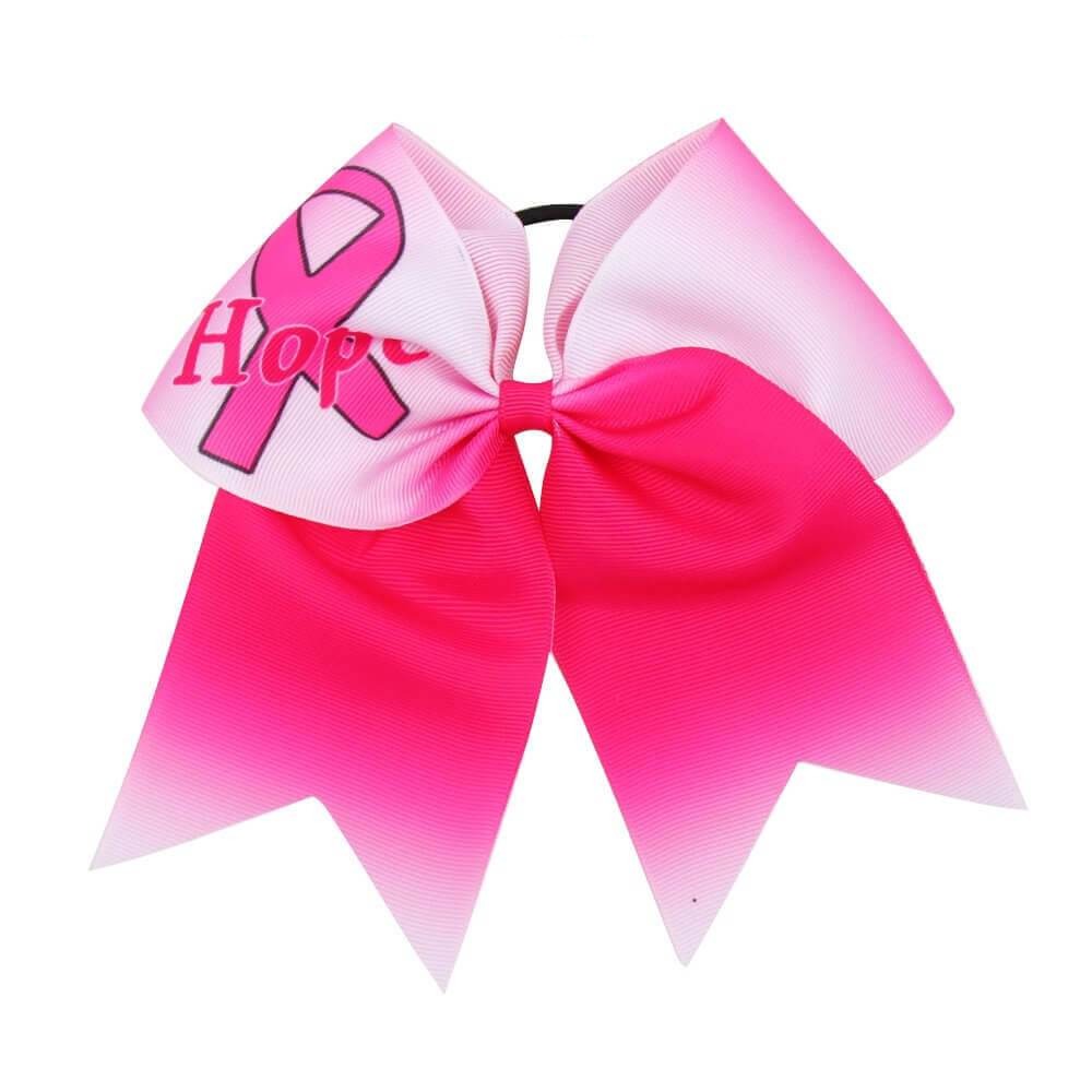 Breast Cancer Awareness Pink Glitter Cheer Bows