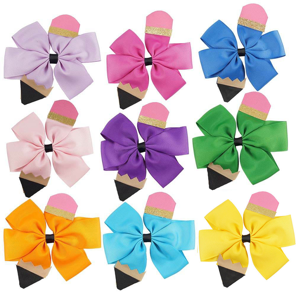 Back to School Pencil Hair Clips