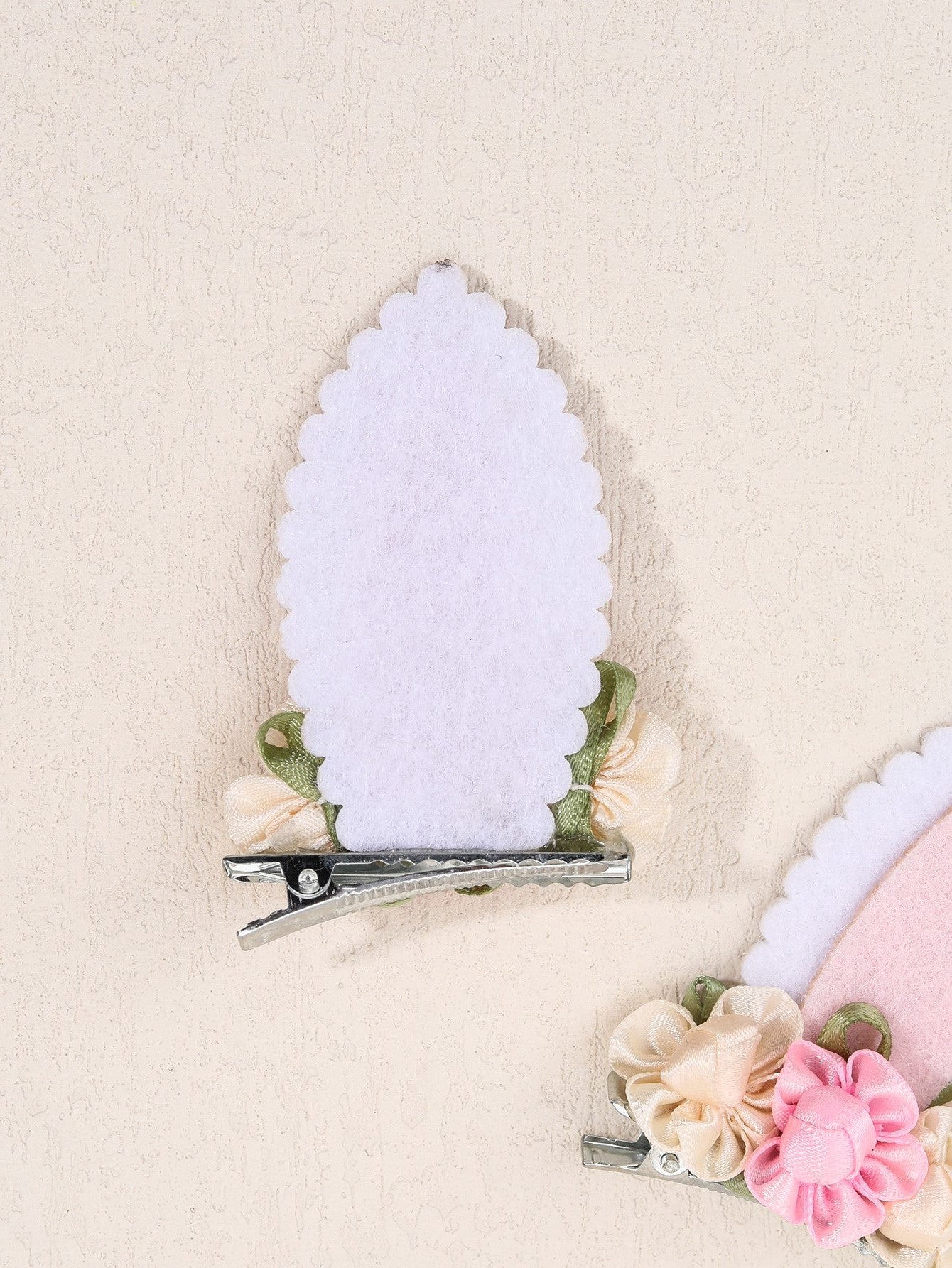 Pink Bunny Ear Easter Hair Clips for Girls