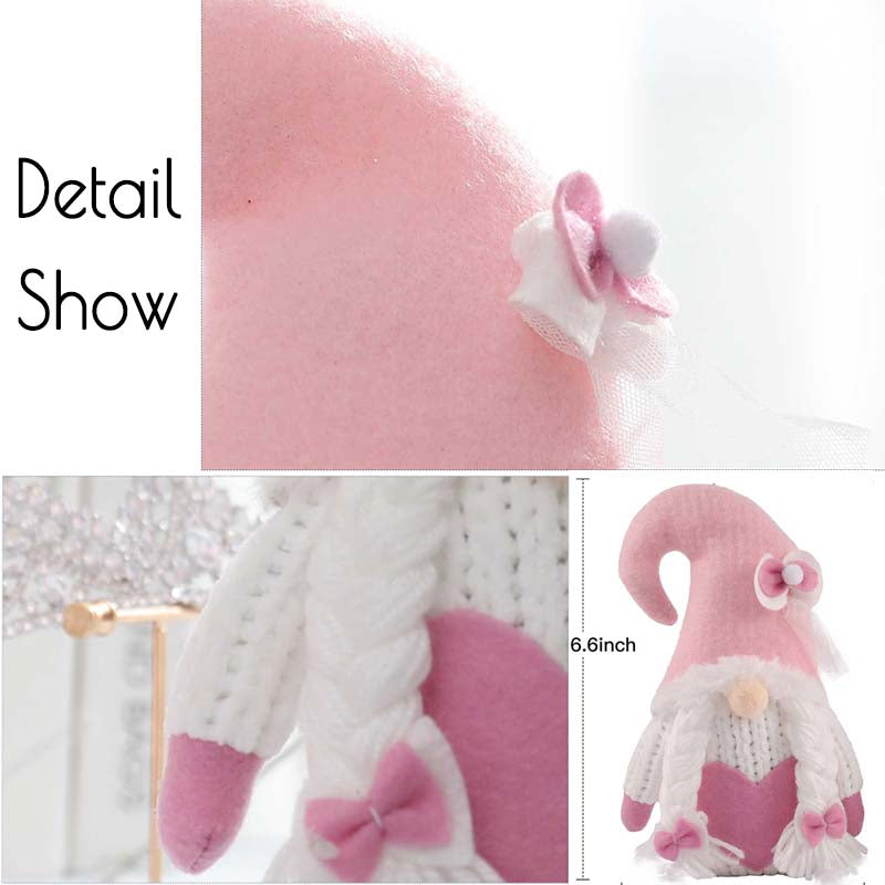 Valentines Day Pink Plush Faceless Doll
