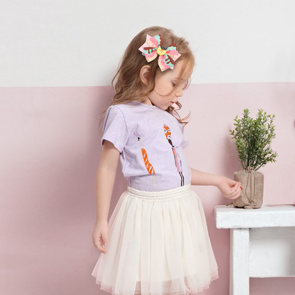 Little Donut Girl Hair Bows