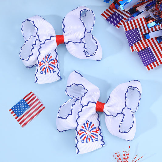 10pair 4th of July Hair Bows Clips