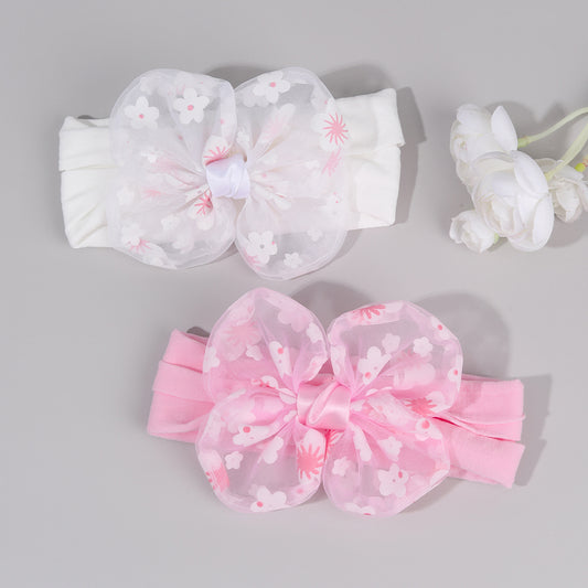 Baby Bow Knot Elastic Hairband Flower Infant Headband for Baby