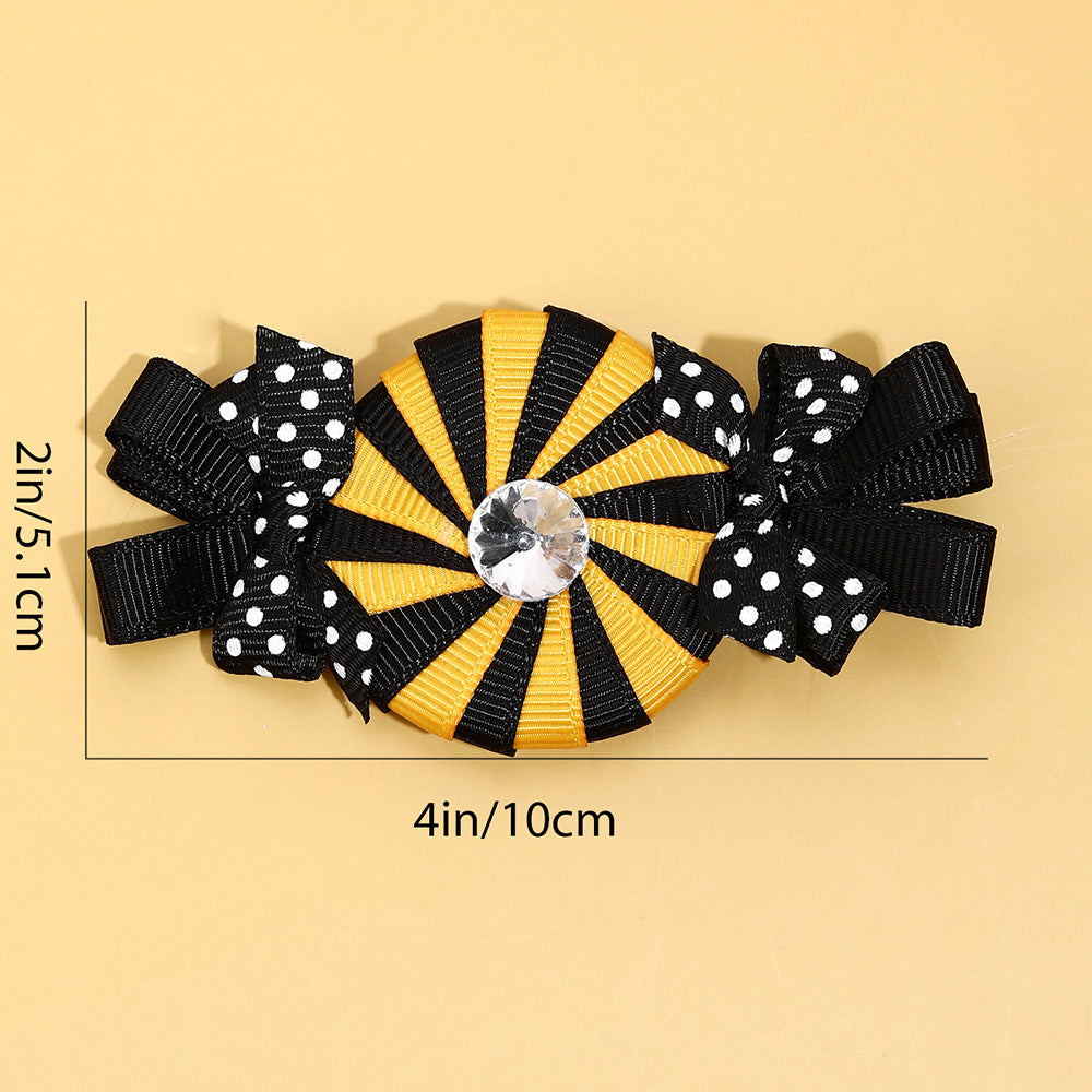 Girls Halloween Candy Hair Bow Hair Clips