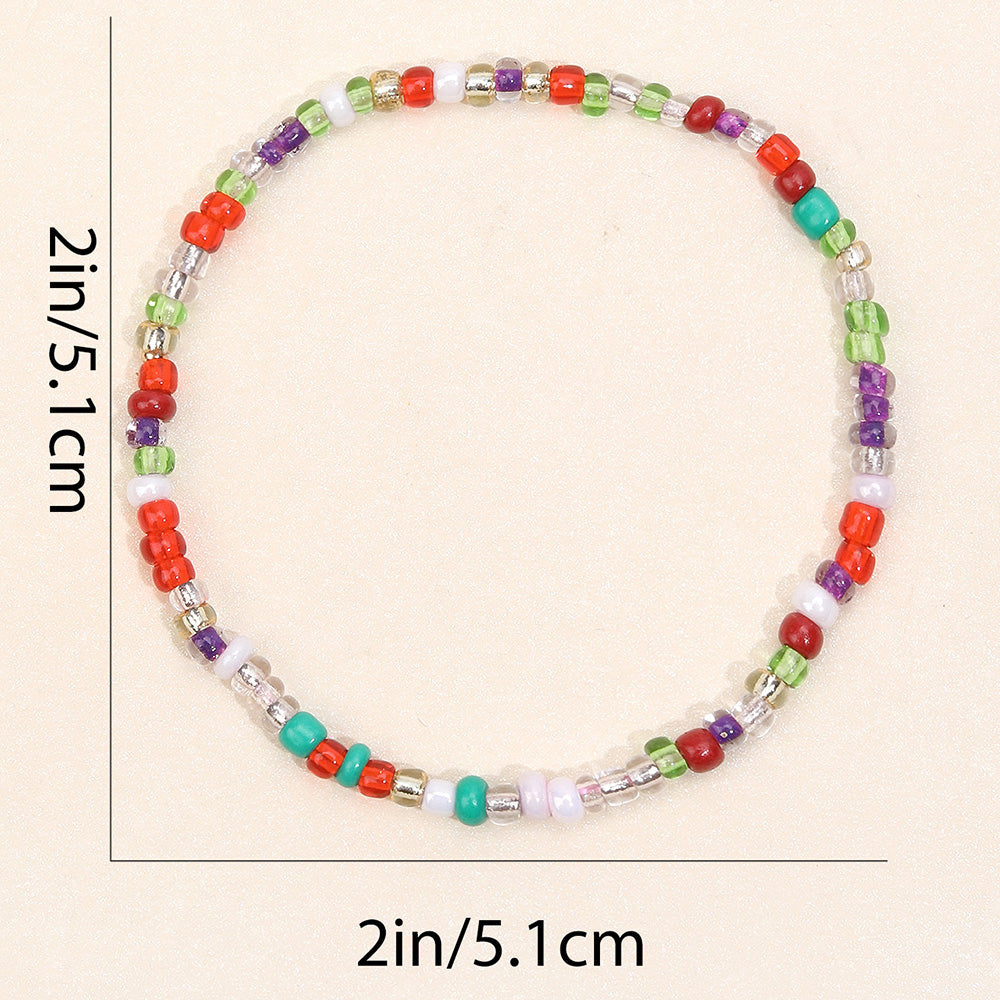 12PCS Christmas Stackable Bead Bracelets