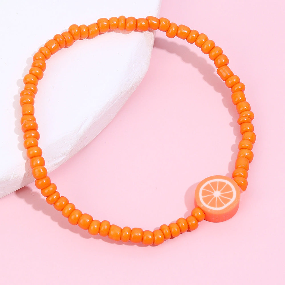 5PCS Summer Fruit Stackable Bead Bracelets