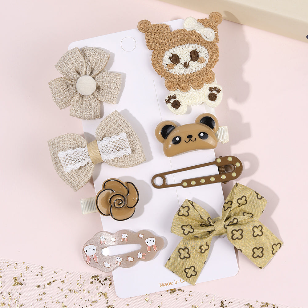 8Pcs Cartoon Princess Hair Clip Set for Girls Kids