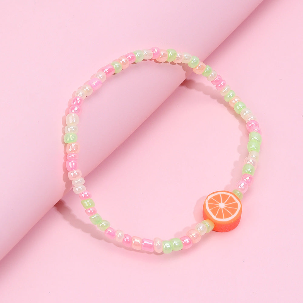 5PCS Fruit Stackable Bead Bracelets