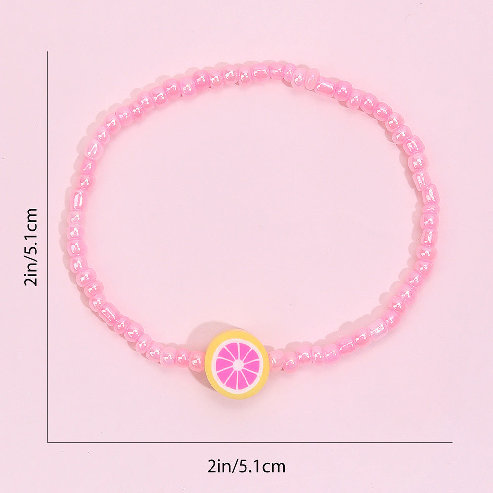 5PCS Fruit Stackable Bead Bracelets