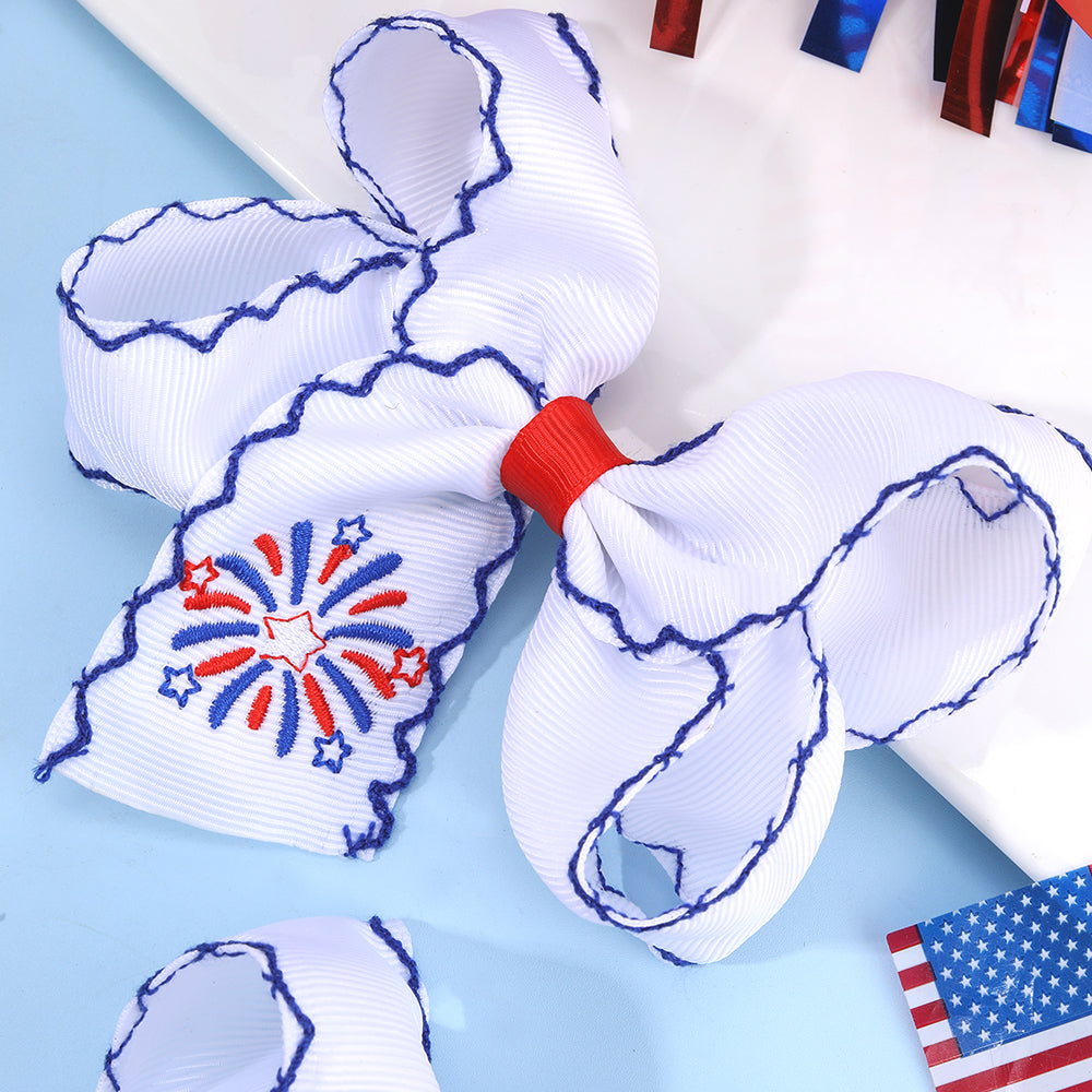 10pair 4th of July Hair Bows Clips
