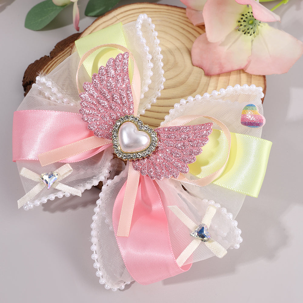 Princess Girls Lovely Boutique Bow Knot Clip Pastel Gift Hair Accessories Baby