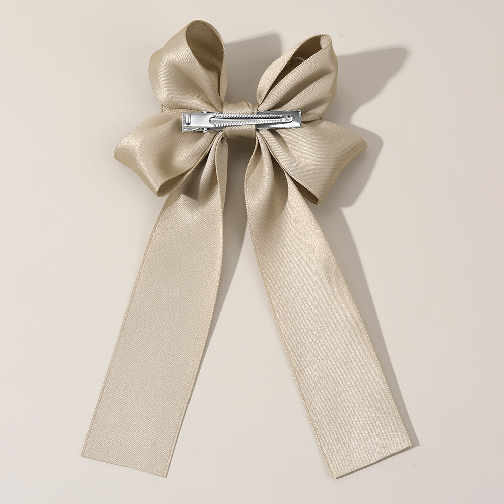 Women Fabric Long Tails Boutique Hair Clip Accessories