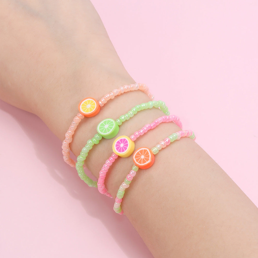 5PCS Fruit Stackable Bead Bracelets